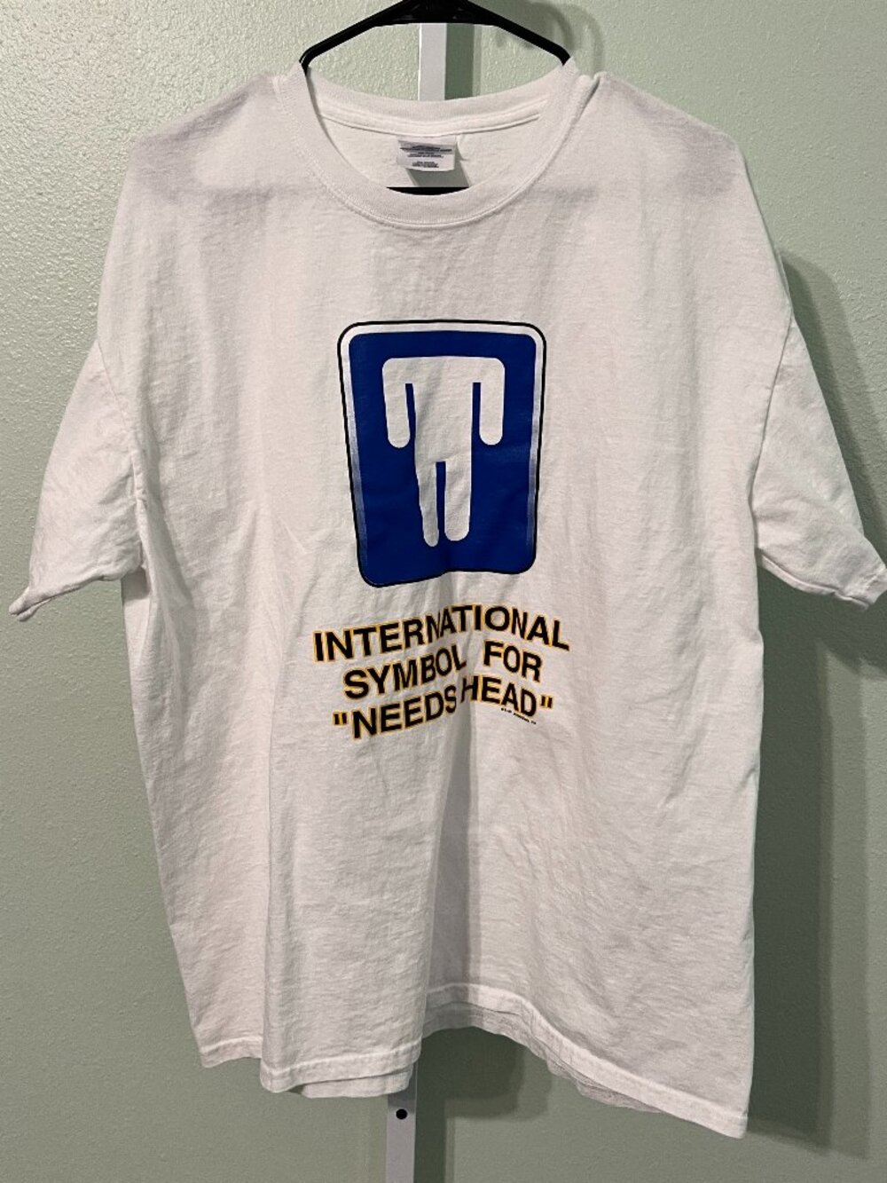 Port & Company White 100% Cotton "...Symbol for Needs Head" Tee T-Shirt SZ XL